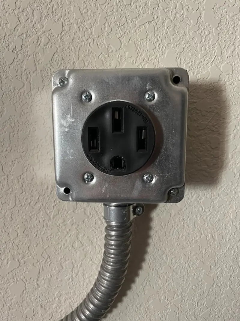 NEMA 14-50 outlet installed for Smart Home Electrical in Blanchard